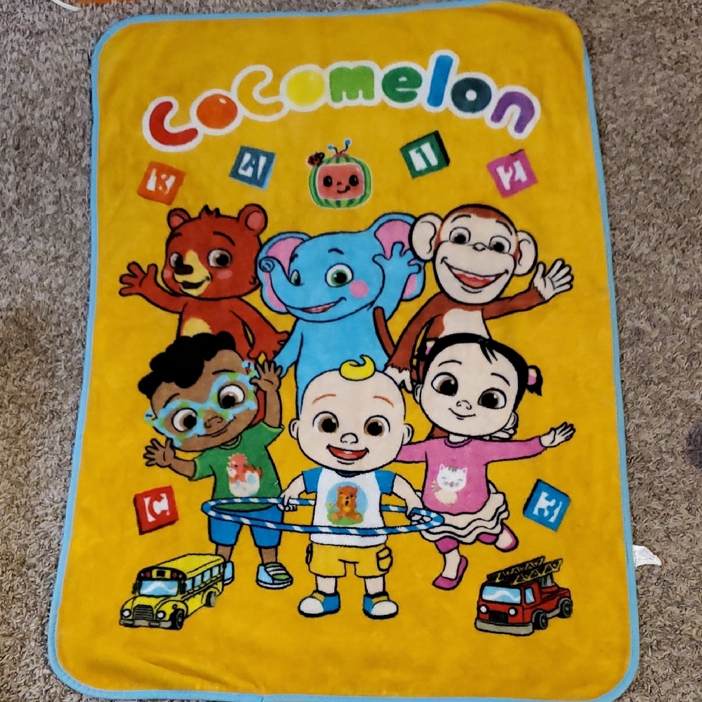 Cocomelon Crib Baby Blanket Soft Plush Throw Cartoon 42" X 29"